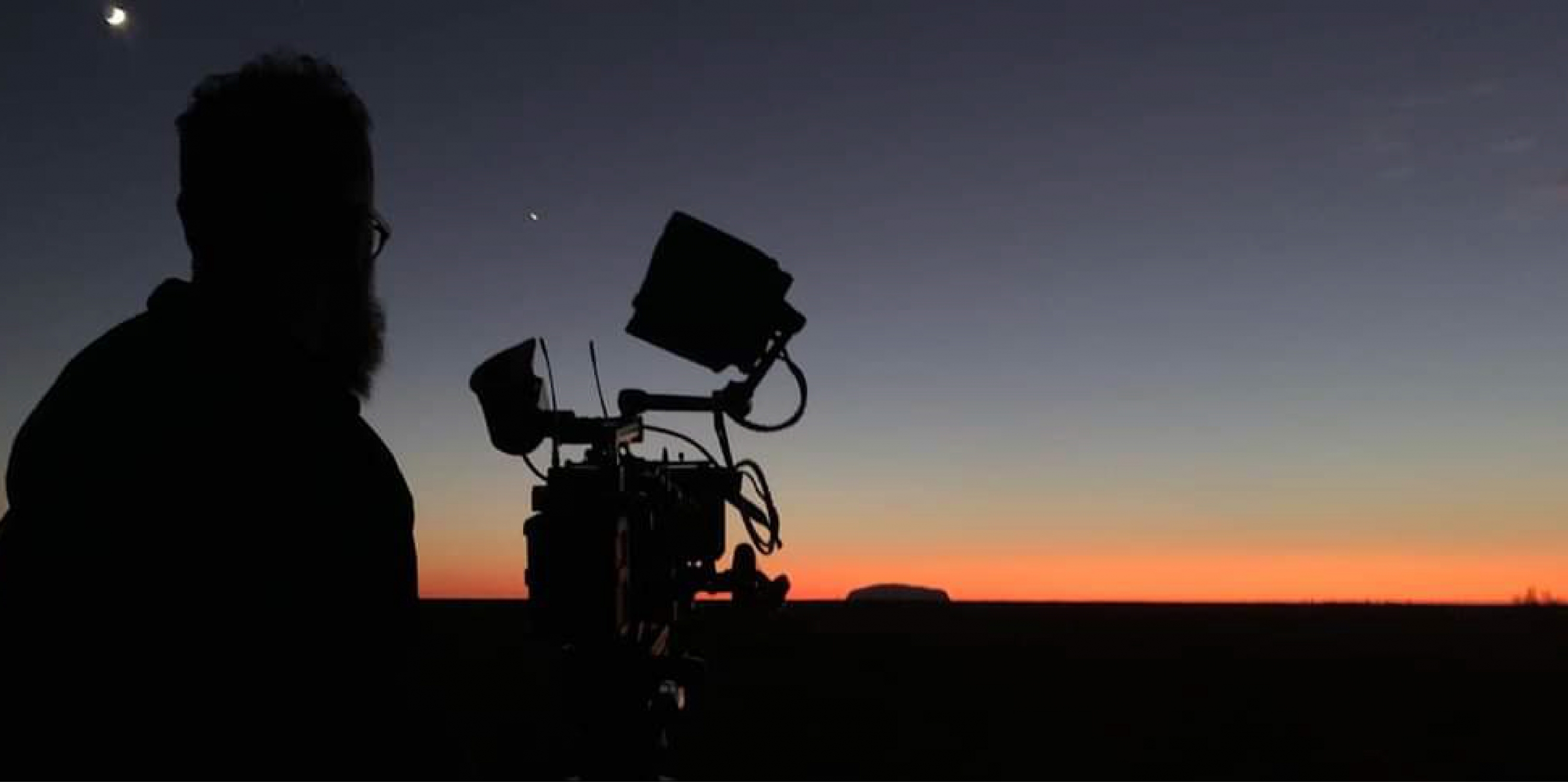 Evening photograph of Uluru (film shoot)